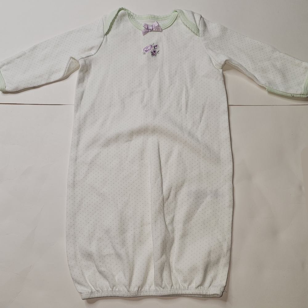 LITTLE ME infant 0-3 months petite rose sleeper gown